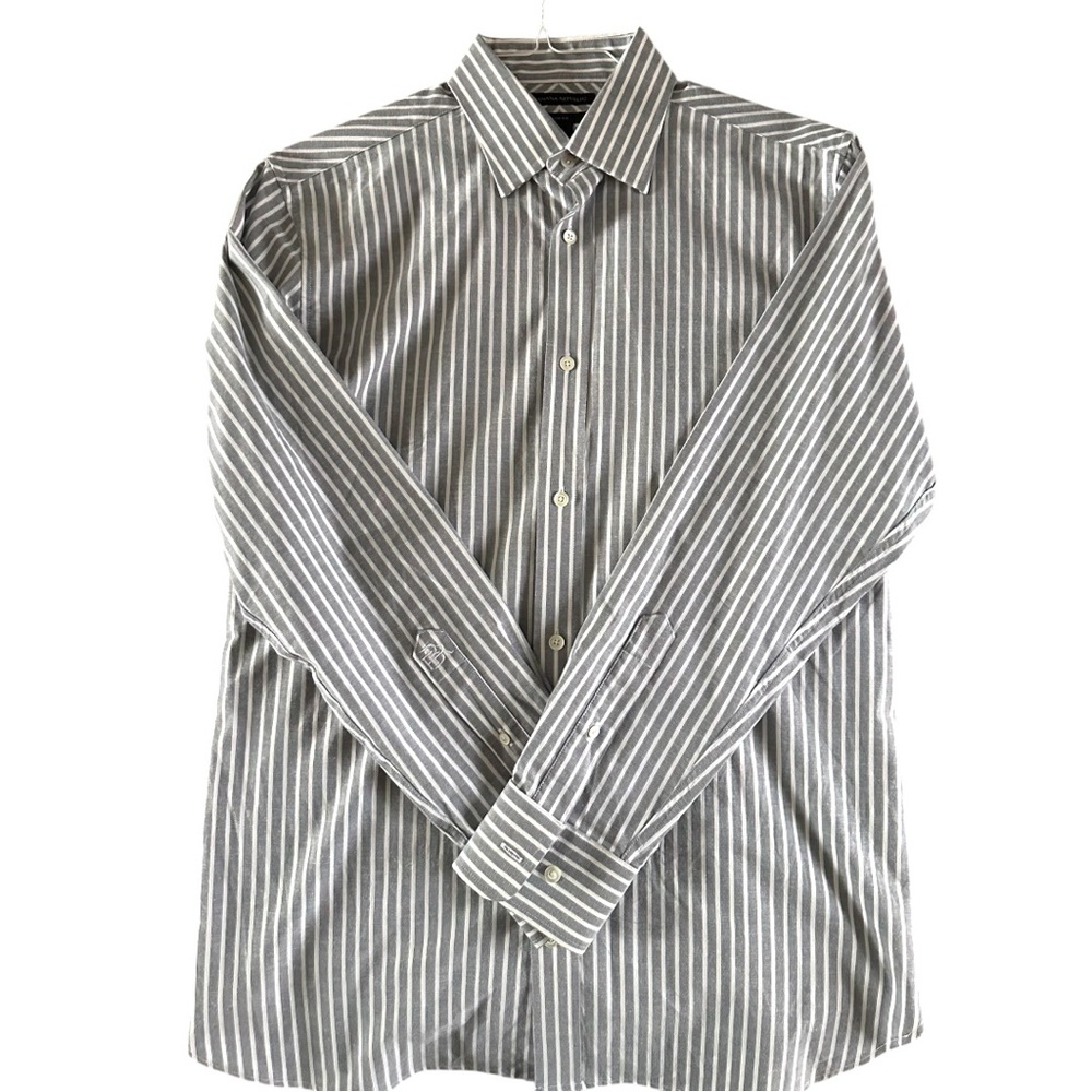 Banana Republic Grey Slim Fit Dress Shirt Sz: Medium